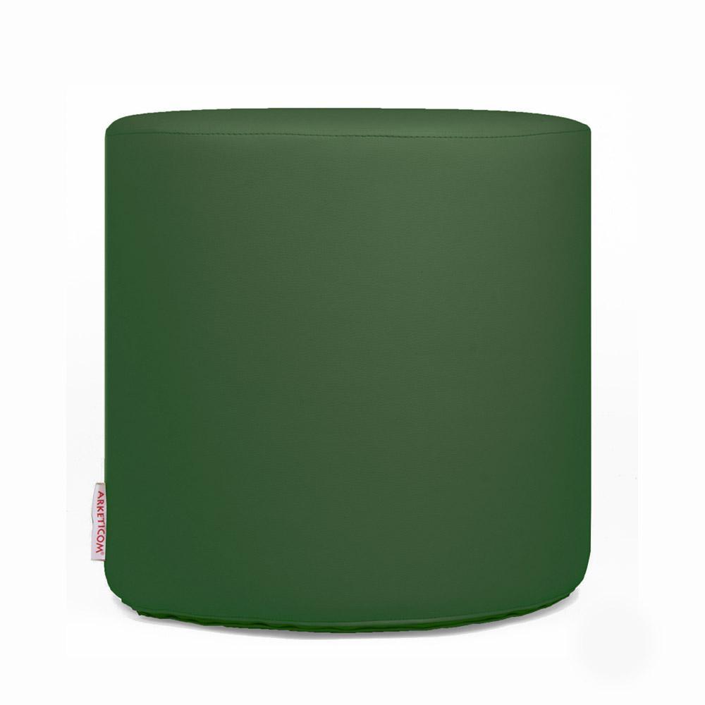 Pouf Poggiapiedi, Pouf in Ecopelle Rotondo, Pouf 35x35 cm, Chill (6076810657986)