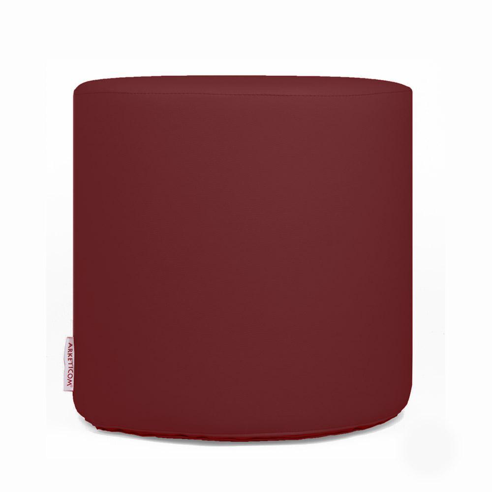 Pouf Poggiapiedi, Pouf in Ecopelle Rotondo, Pouf 35x35 cm, Chill (6076810657986)