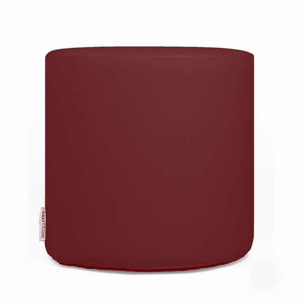 Pouf Poggiapiedi, Pouf in Ecopelle Rotondo, Pouf 35x35 cm, Chill (6076810657986)