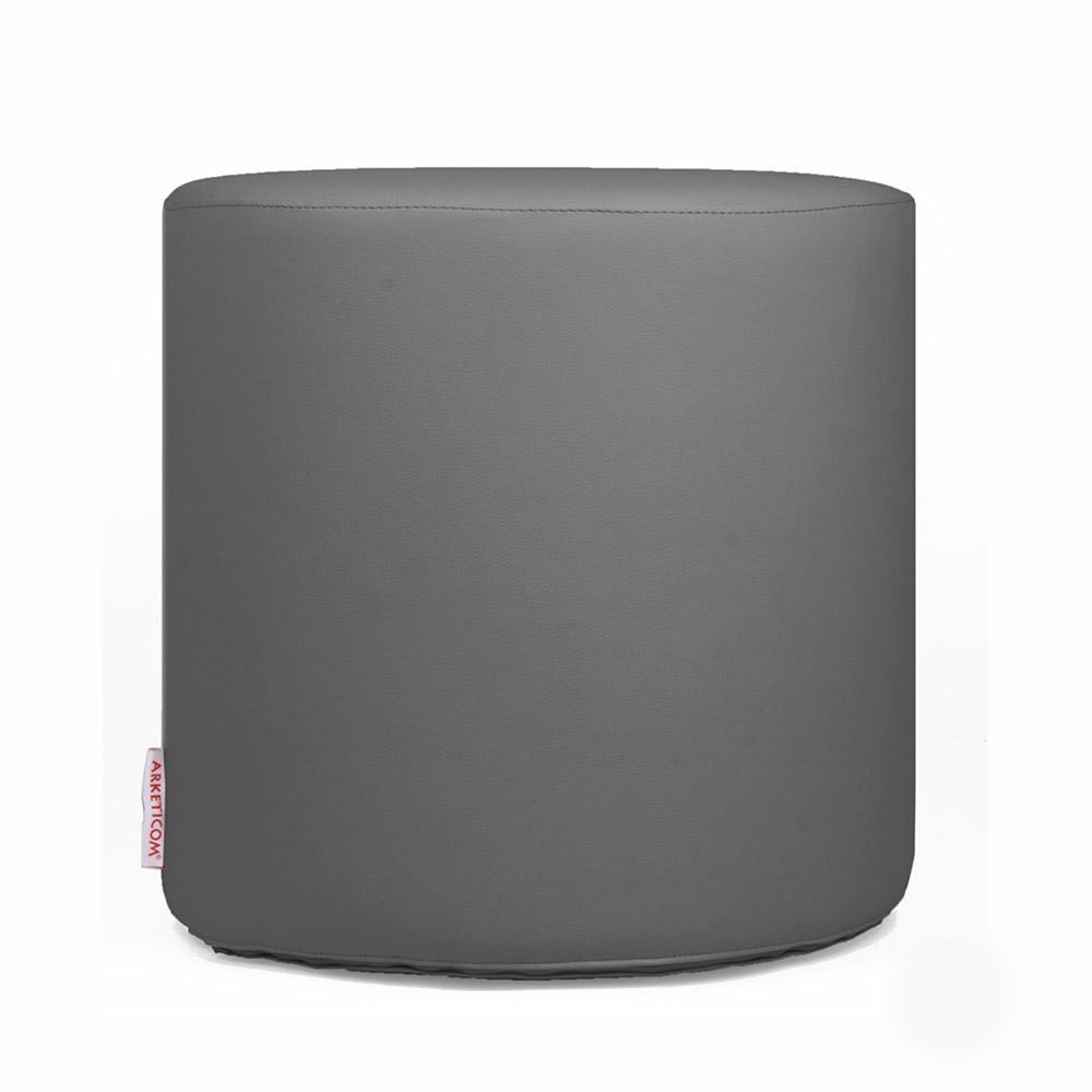 Pouf Rotondo, Pouf poggiapiedi in Ecopelle, Pouf 42x42, Chill (2141704126533)