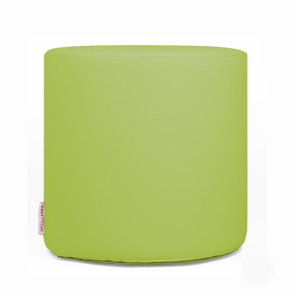 Pouf Poggiapiedi, Pouf in Ecopelle Rotondo, Pouf 35x35 cm, Chill (6076810657986)