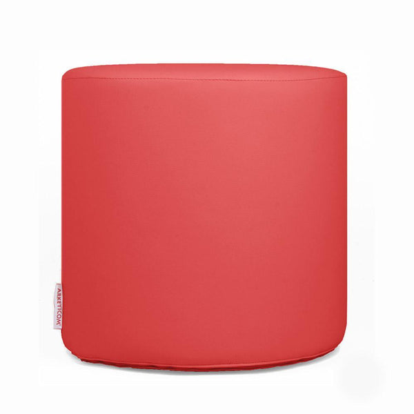 Pouf Poggiapiedi, Pouf in Ecopelle Rotondo, Pouf 35x35 cm, Chill (6076810657986)