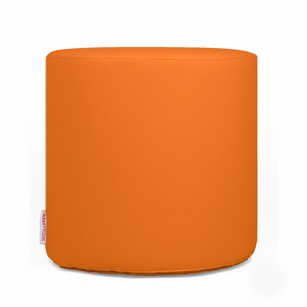 Pouf Poggiapiedi, Pouf in Ecopelle Rotondo, Pouf 35x35 cm, Chill (6076810657986)