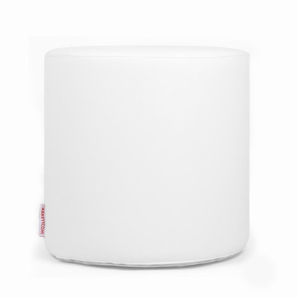 Pouf Poggiapiedi, Pouf in Ecopelle Rotondo, Pouf 35x35 cm, Chill (6076810657986)