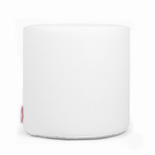 Pouf Poggiapiedi, Pouf in Ecopelle Rotondo, Pouf 35x35 cm, Chill (6076810657986)