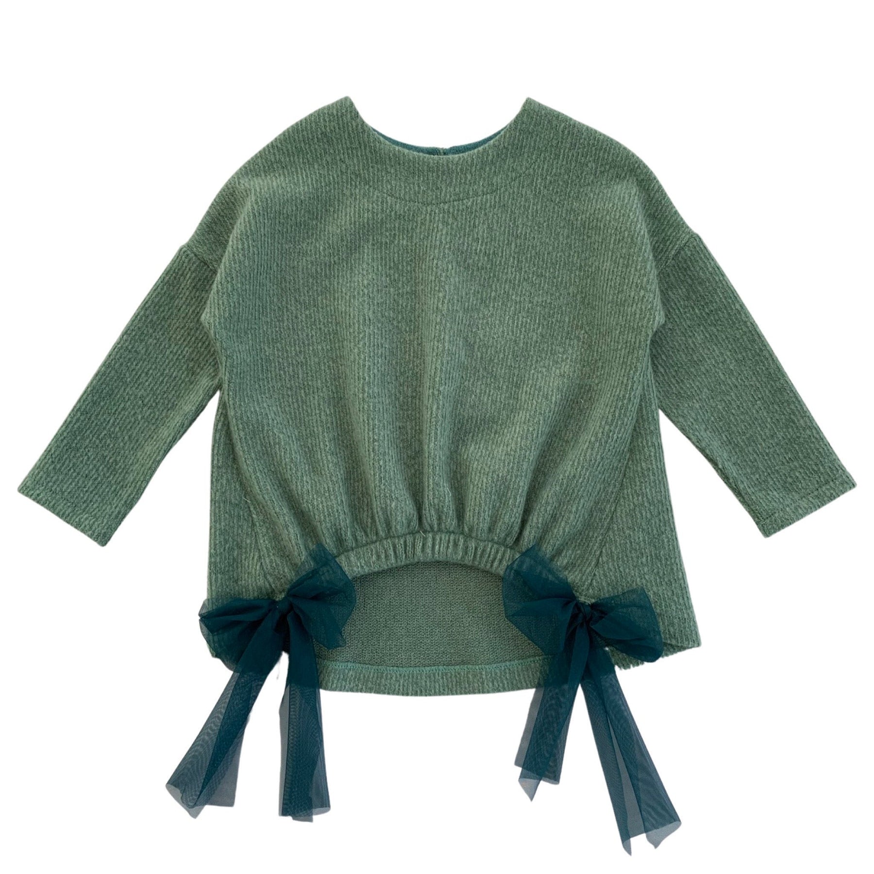 JERSEY IN ZACHTE JERSEY EN TULLE STRIKKEN