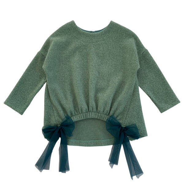 JERSEY IN ZACHTE JERSEY EN TULLE STRIKKEN