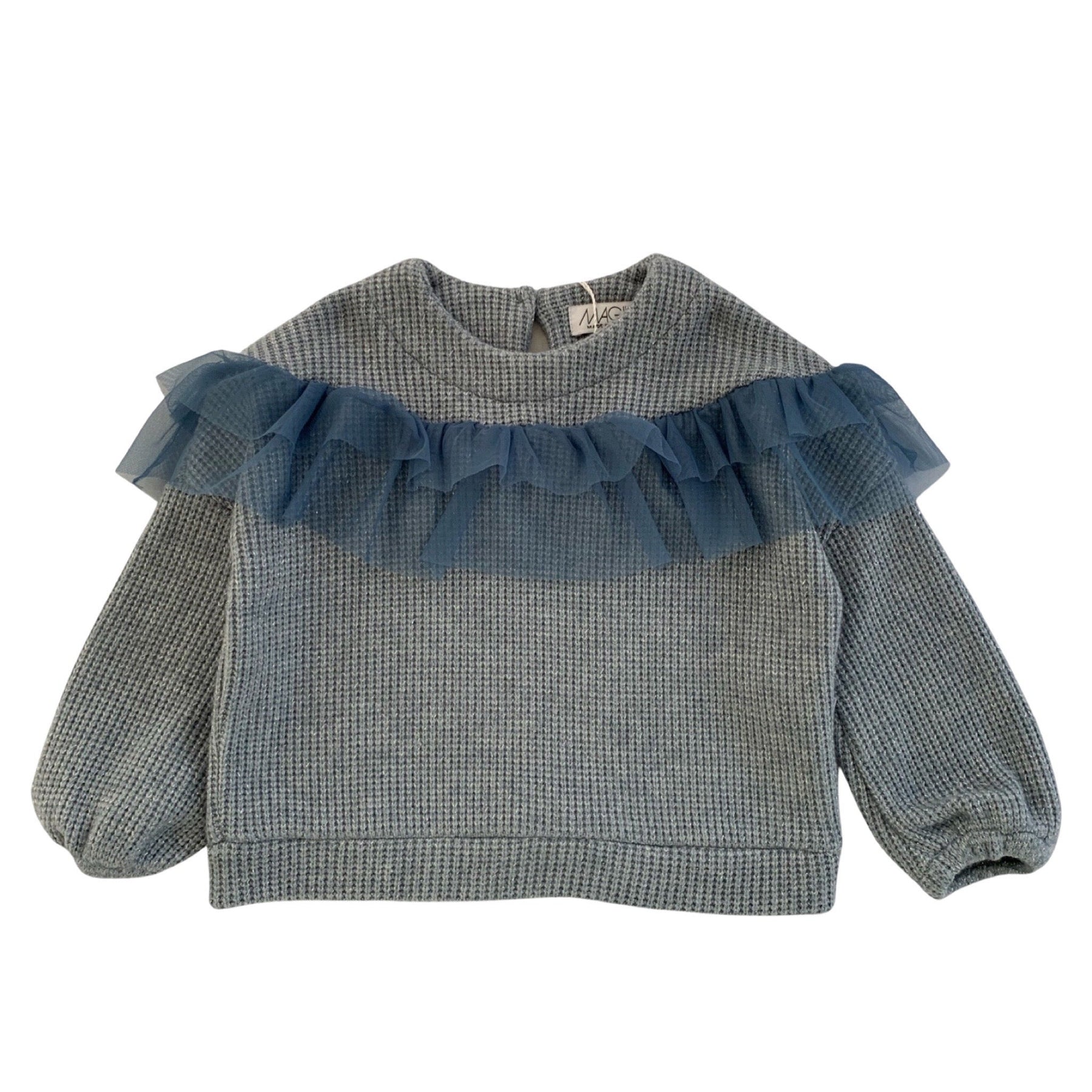 Lurex Knit with Tulle Ruffles