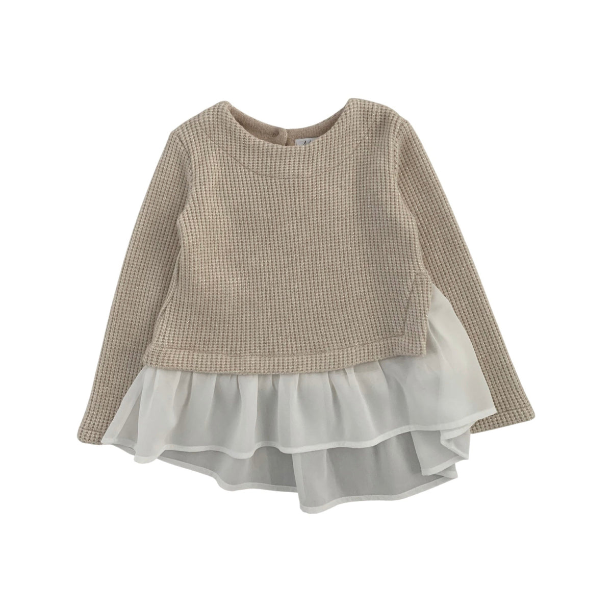 GEORGETTE DETAIL SWEATER