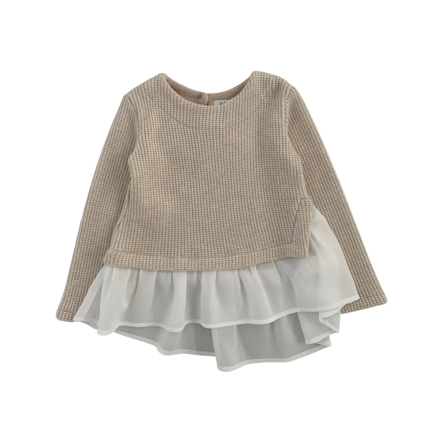 GEORGETTE DETAIL SWEATER