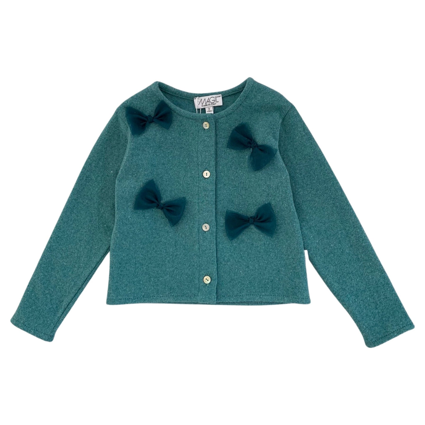 CARDIGAN WITH TULLE BOWS