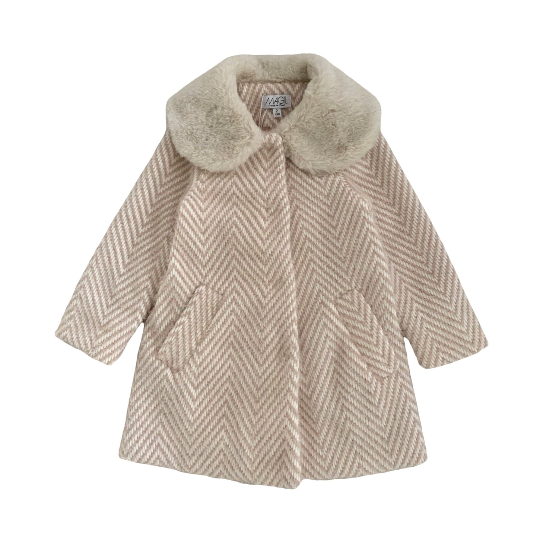 PINK HOUNDSTOOTH COAT