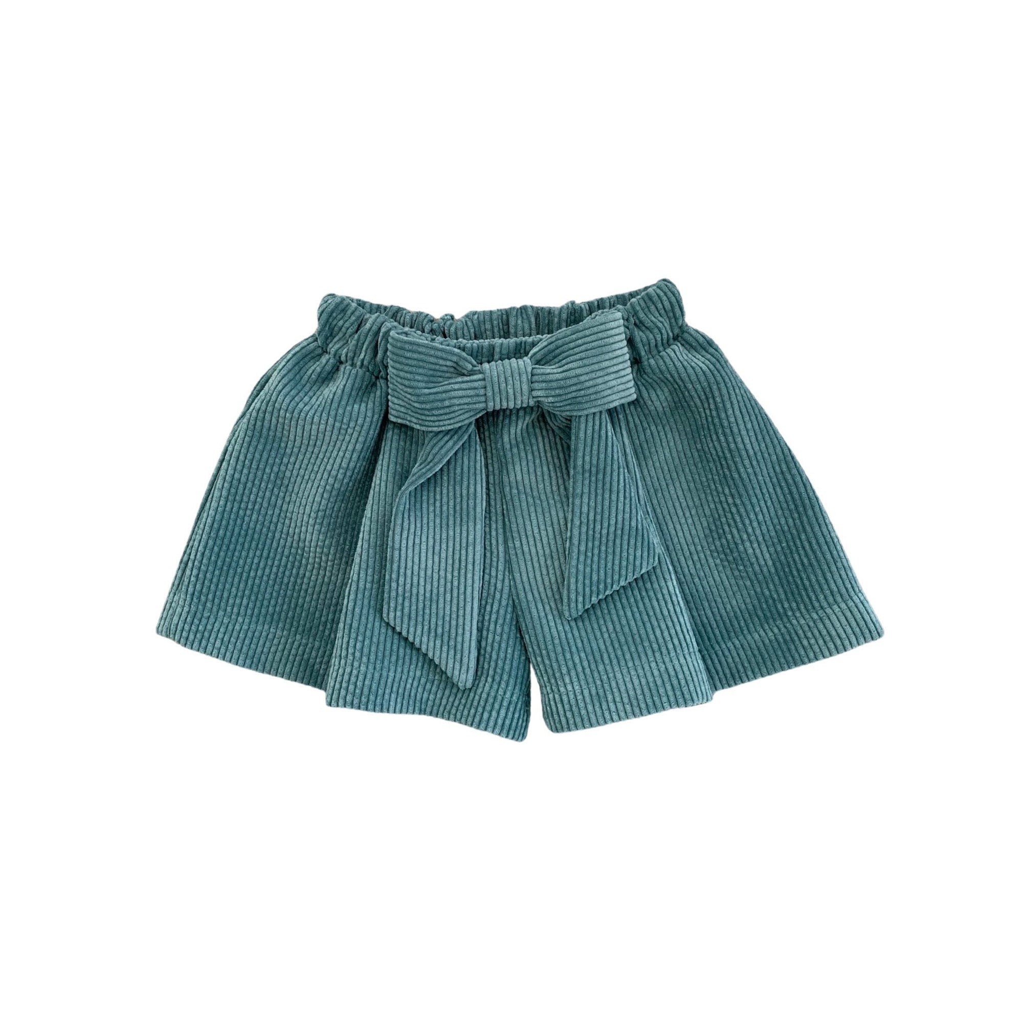 VELVET BERMUDA WITH BOW