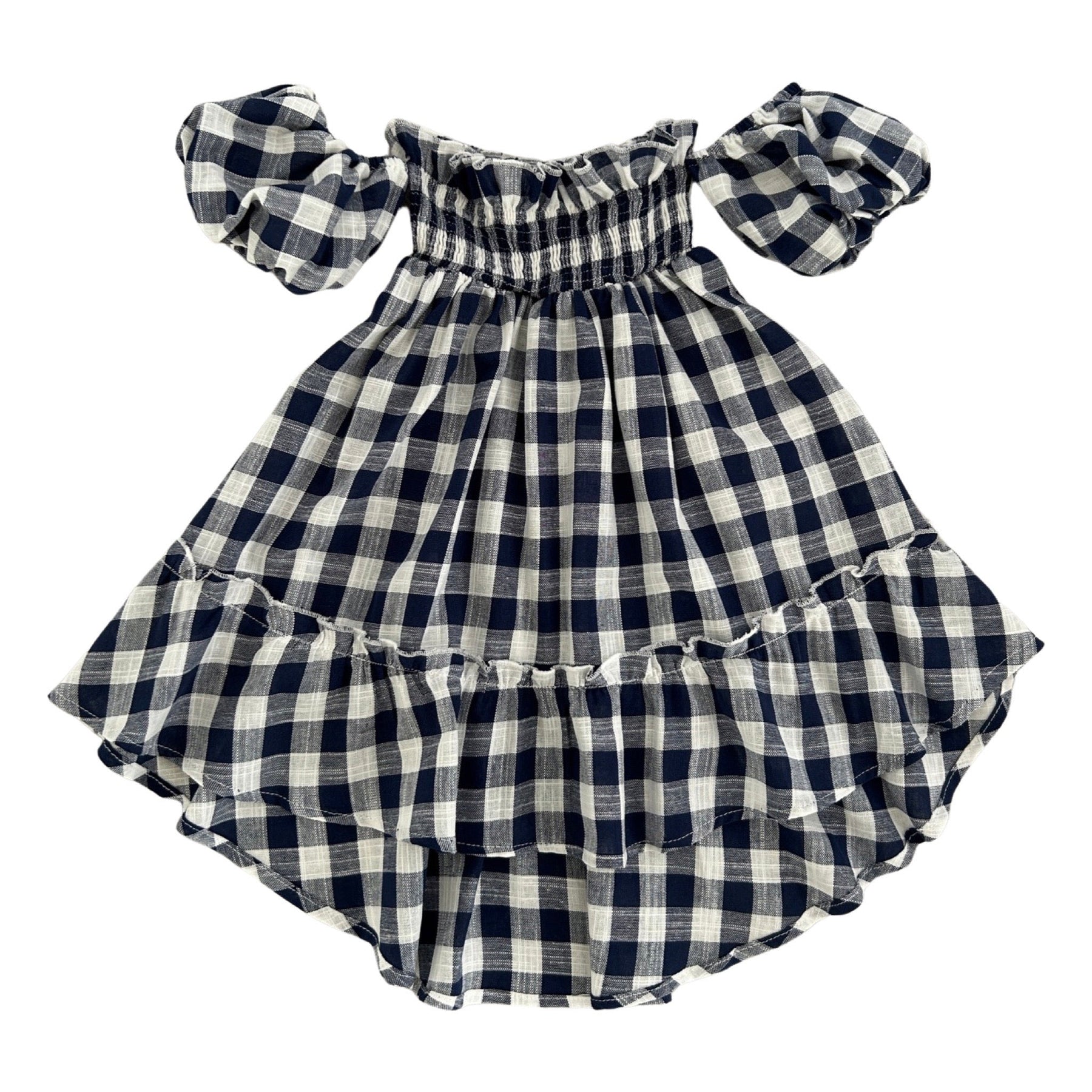 ROBE VICHY BLANCHE/BLUE