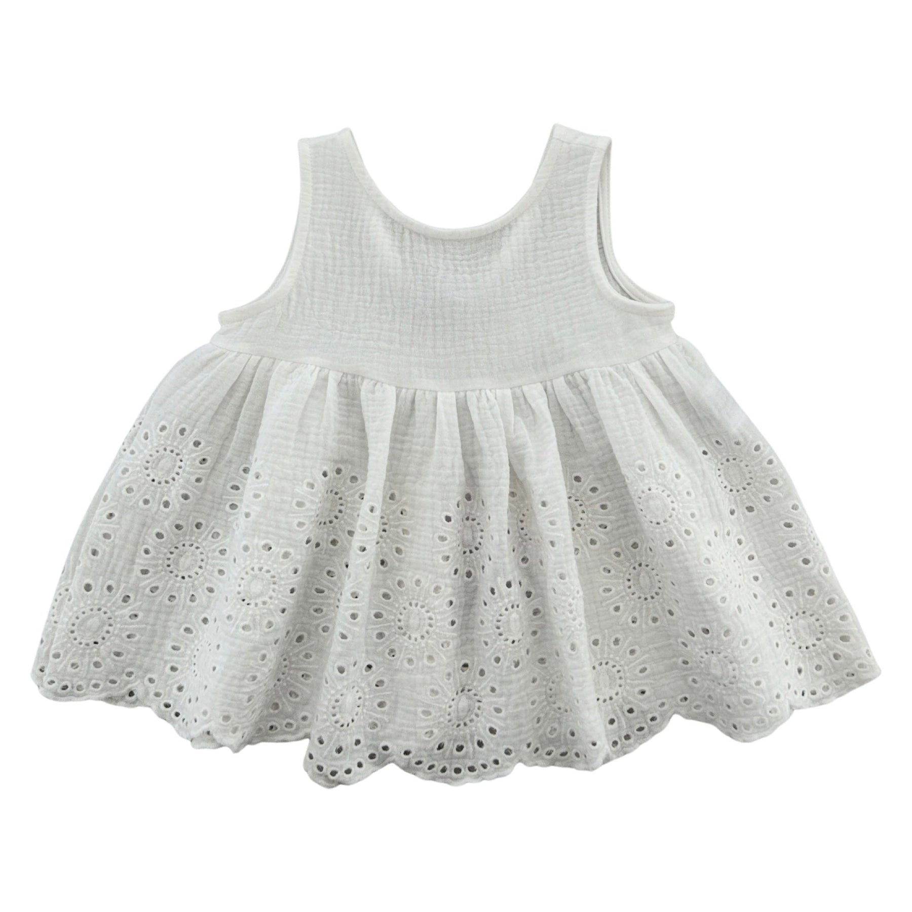 EMBROIDERED MESH TOP
