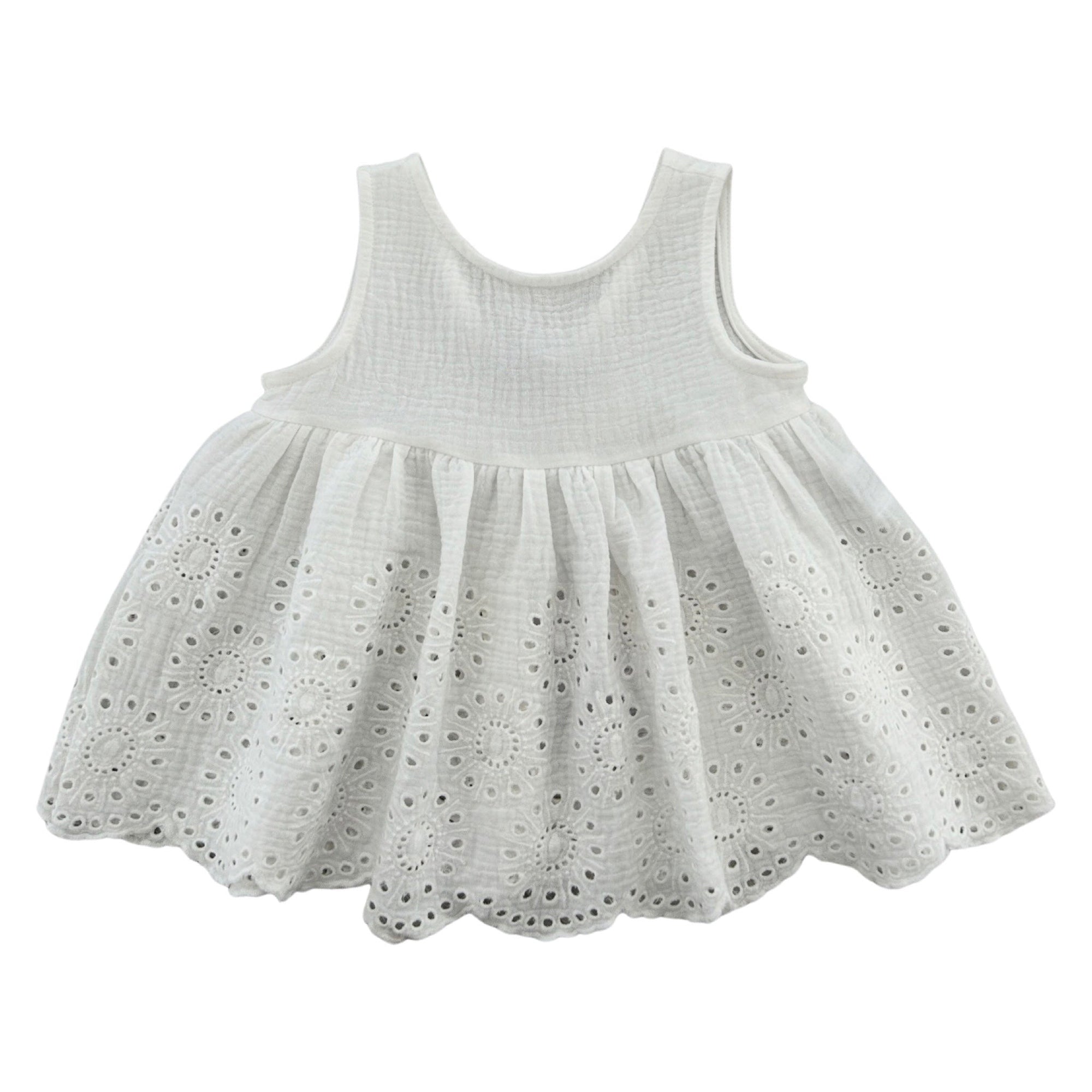 EMBROIDERED MESH TOP