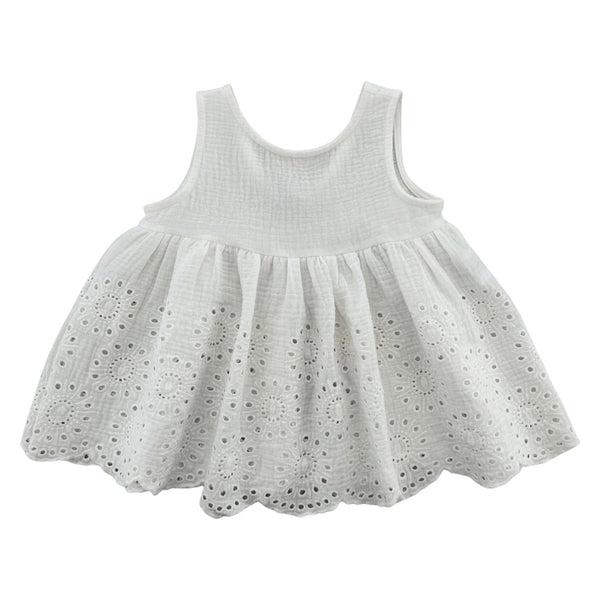EMBROIDERED MESH TOP