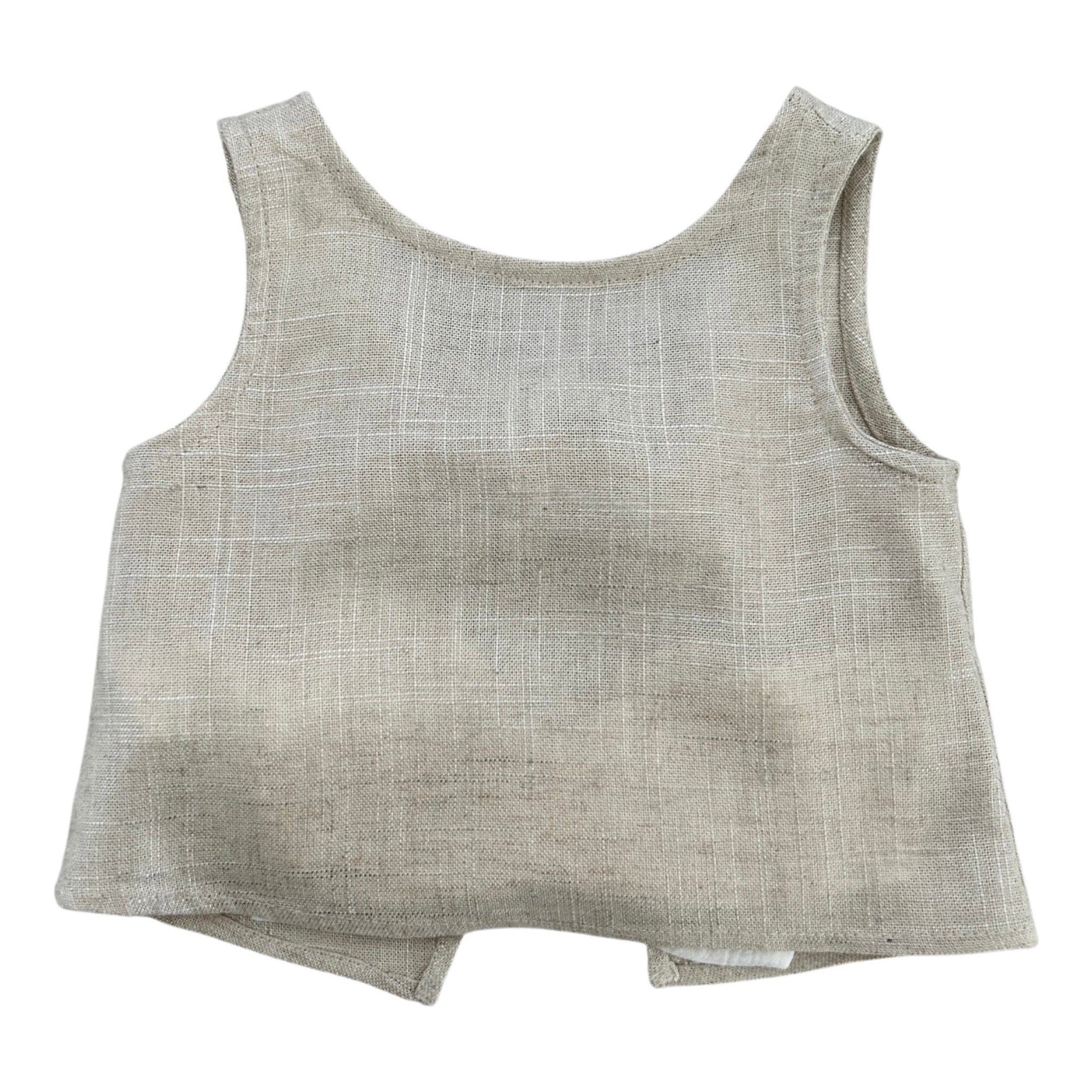LINEN TOP WITH MAXI BOW