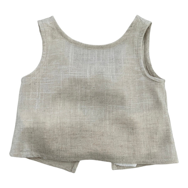 LINEN TOP WITH MAXI BOW
