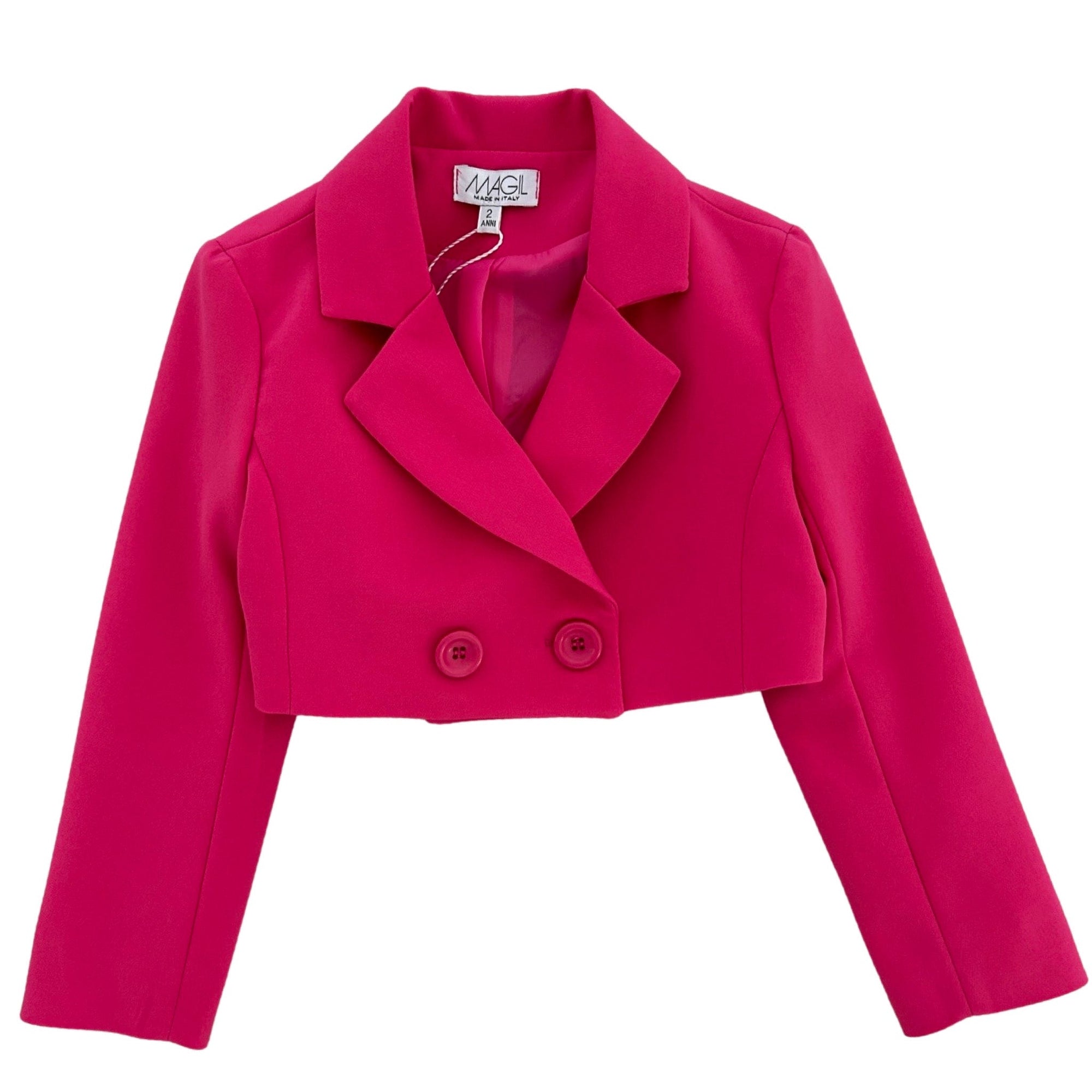 BLAZER ÉCOURTÉ EN TISSU ÉLASTIQUE