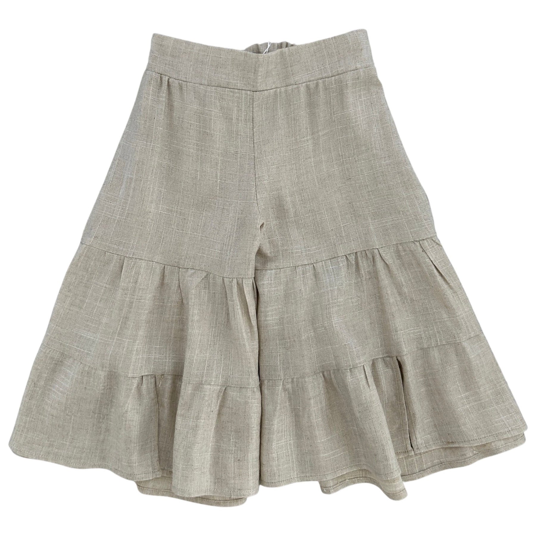 LINEN PANTS WITH RUFFLE