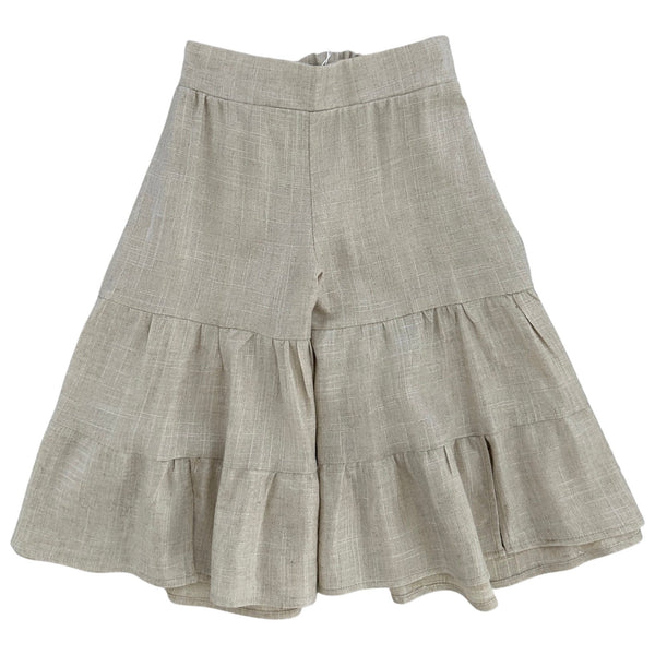 LINEN PANTS WITH RUFFLE