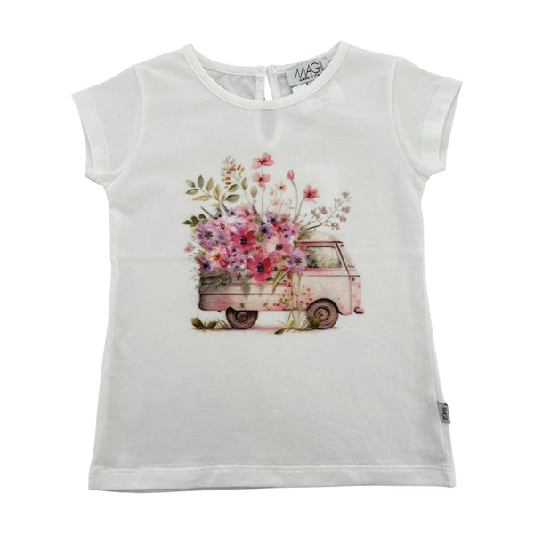 T-SHIRT S PRINTOM ROZE VAN