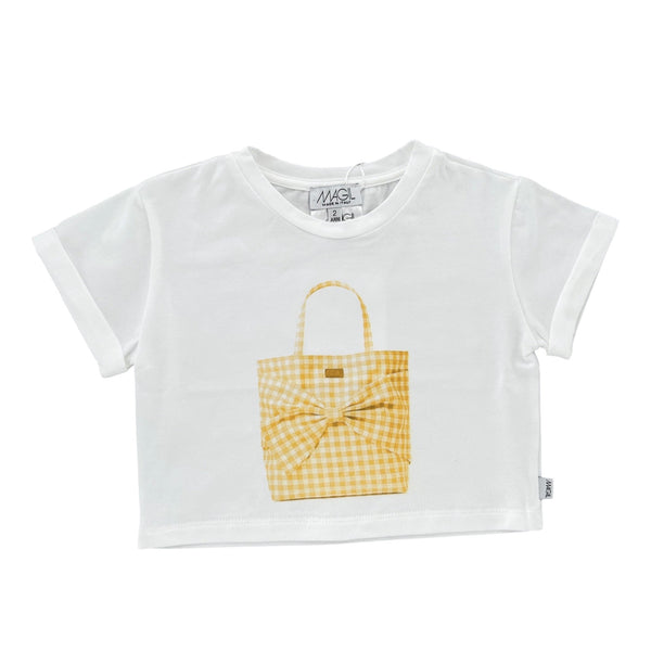 Camiseta de corte amplio con estampado de bolsa