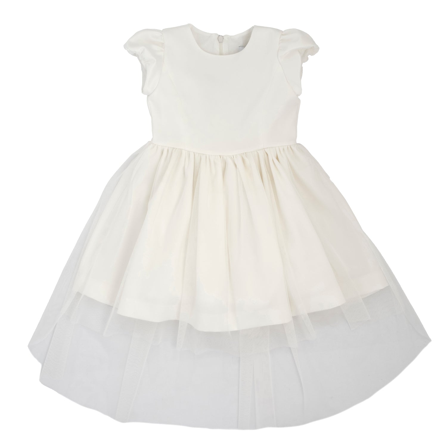 Satin Dress with Asymmetrical Skirt