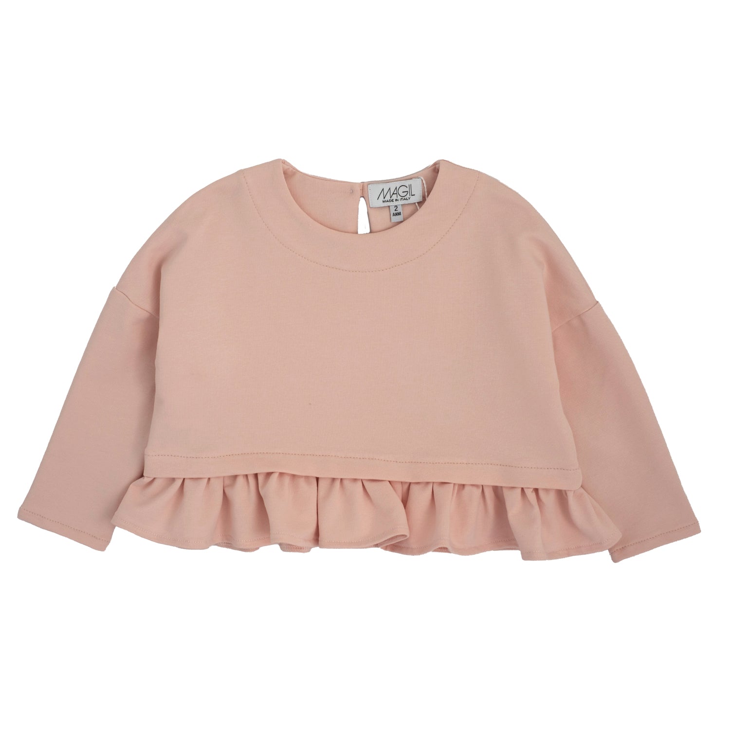 MAGLIA IN FELPA CON ROUCHES