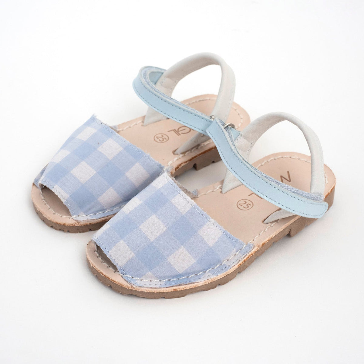 VICHY SANDALS WITH LACE