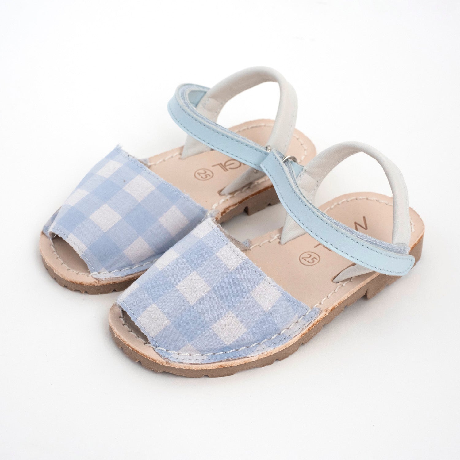 VICHY SANDALS WITH LACE