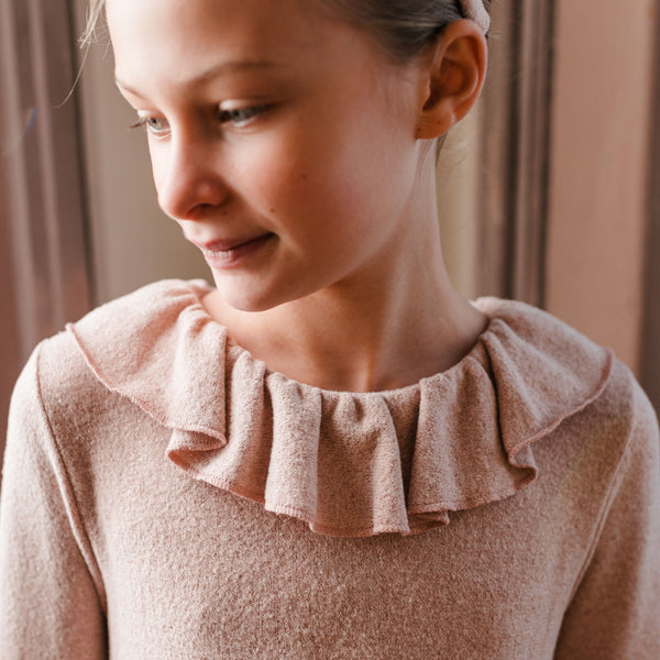 DRESS IN WARM COTTON PINK LUREX