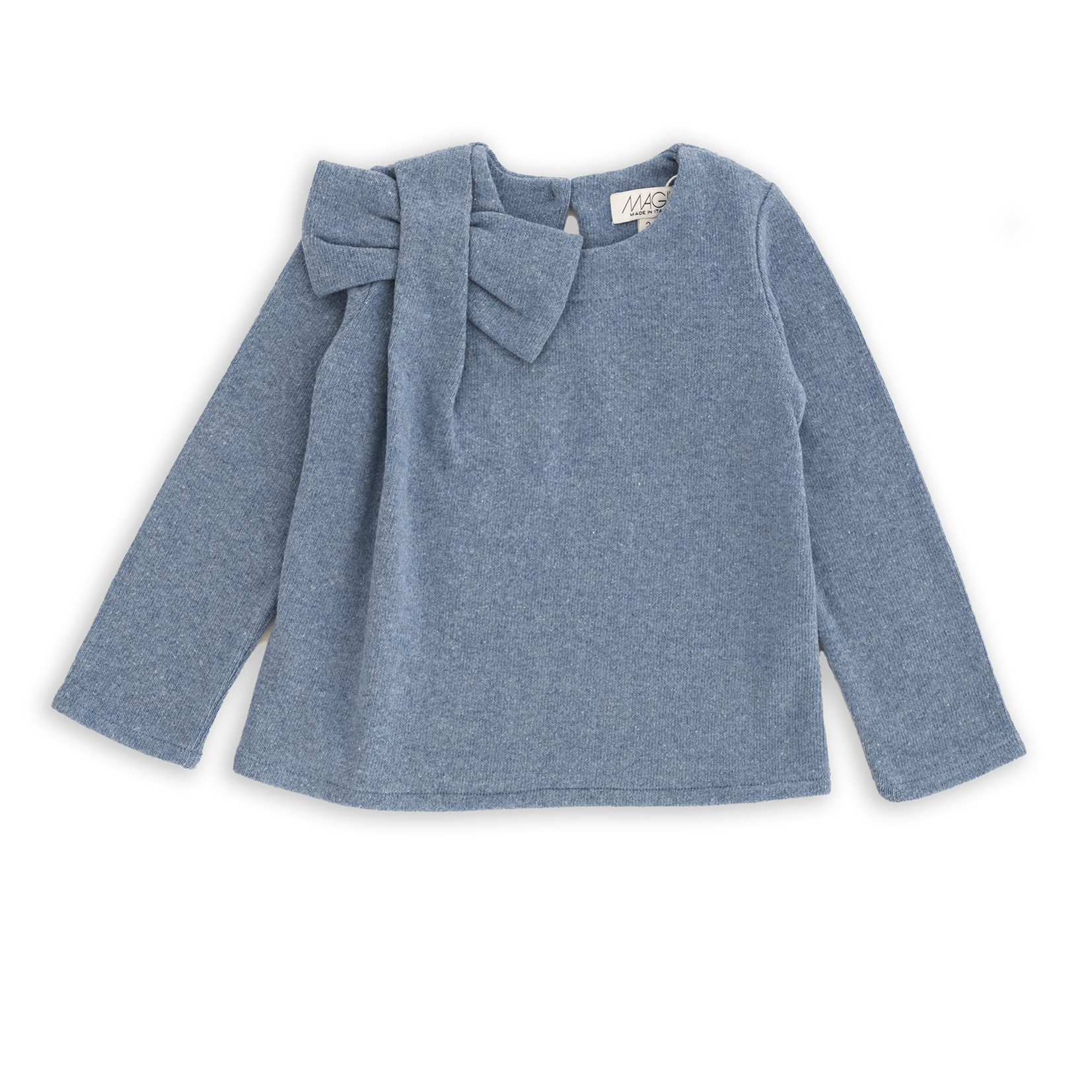 MAGLIA IN CALDO COTONE CON FIOCCO