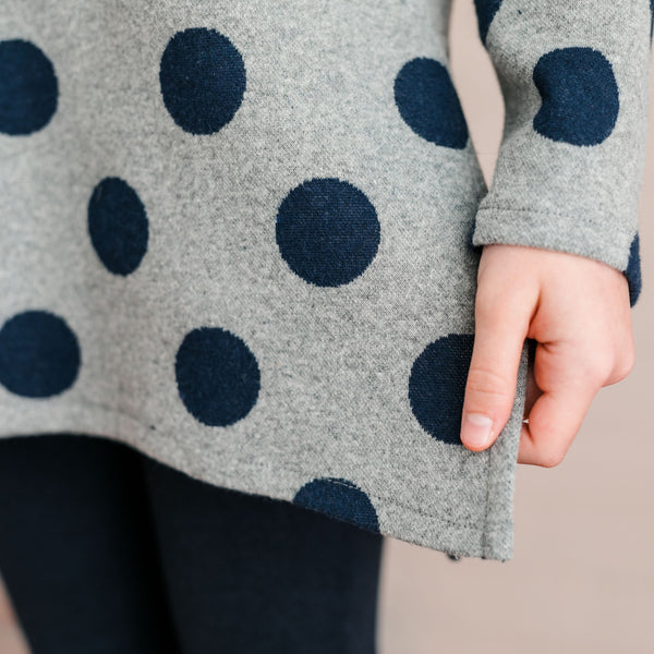 POLKA DOT FANTASY SWEATER WITH POM POM