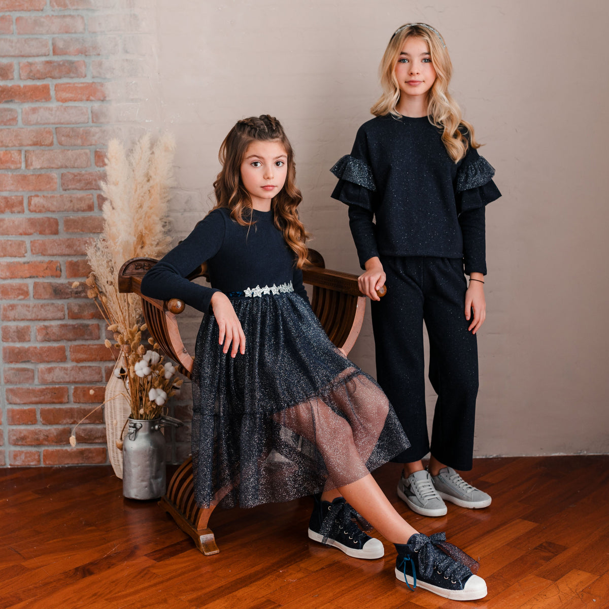 Tulle Ruffle Detail Sweater