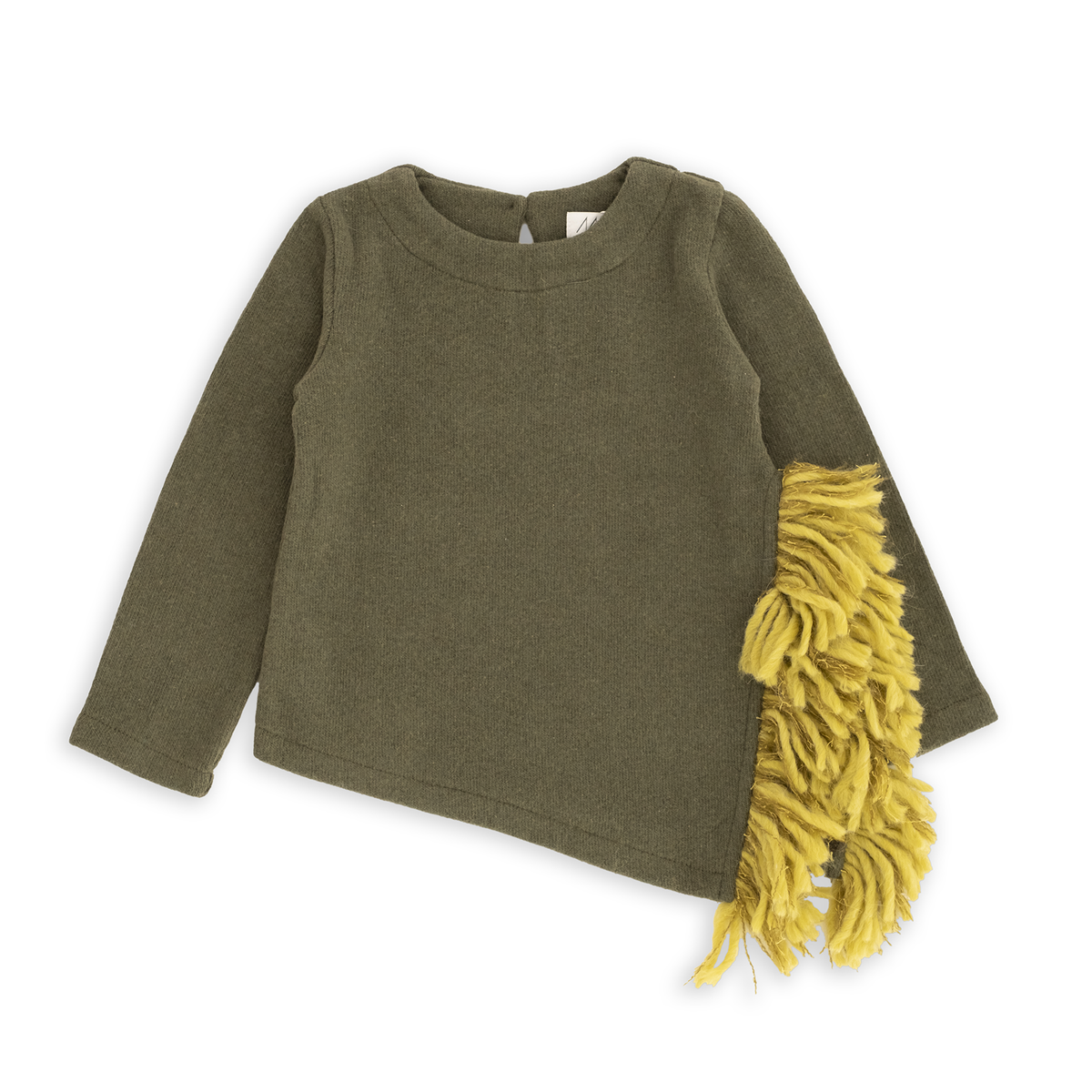 MAGLIA DETTAGLIO SPACCO LATERALE CON FRANGIA