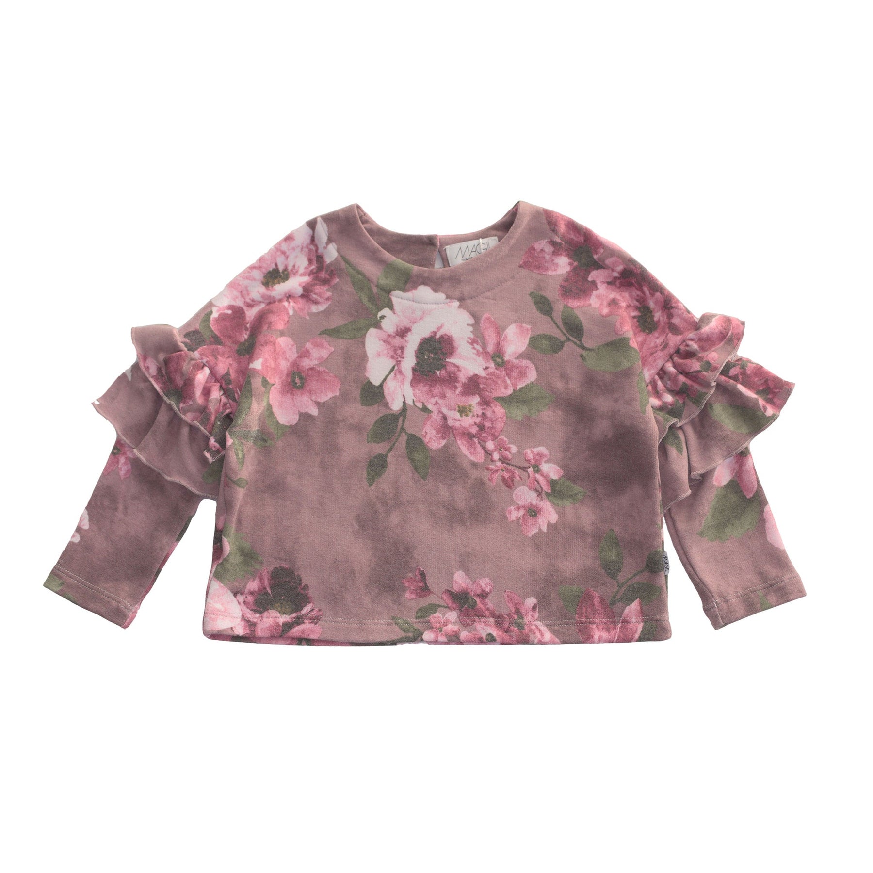 SWEATER IN LIGHT FLEECE WITH RUFFLES