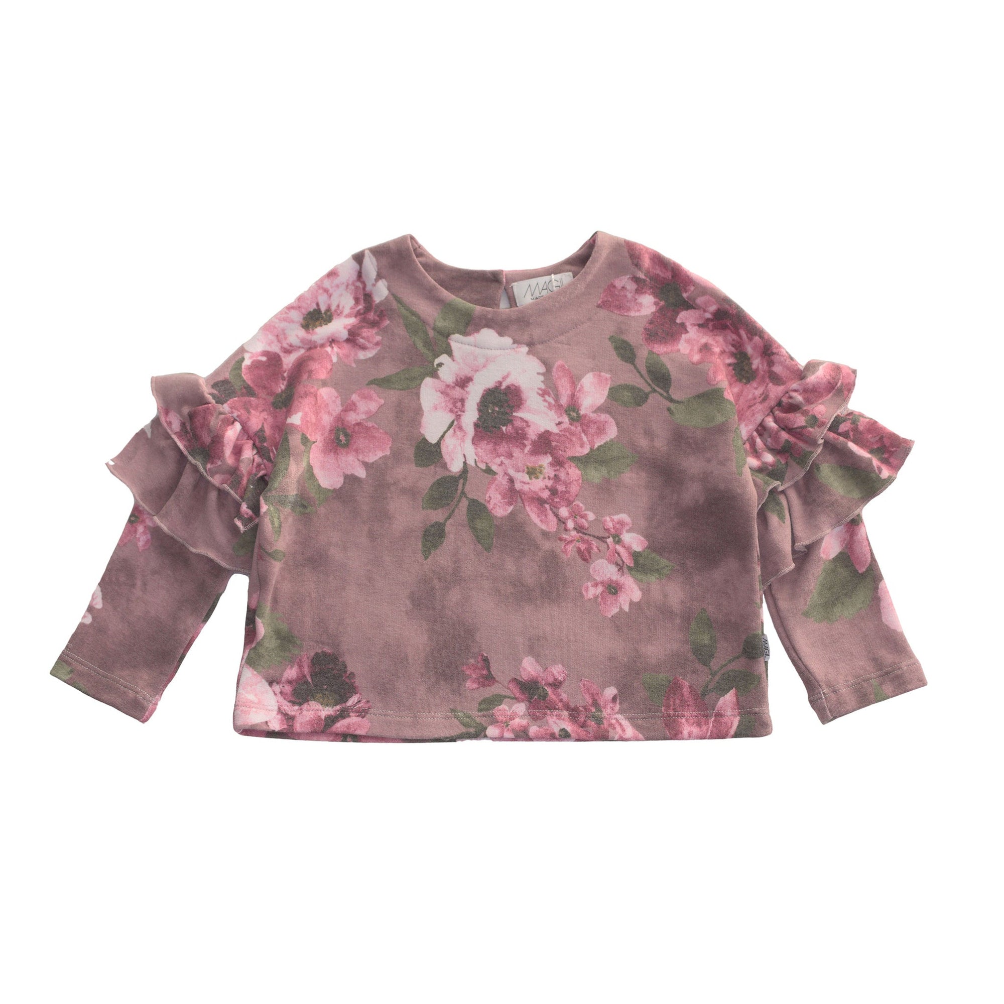 SWEATER IN LIGHT FLEECE WITH RUFFLES