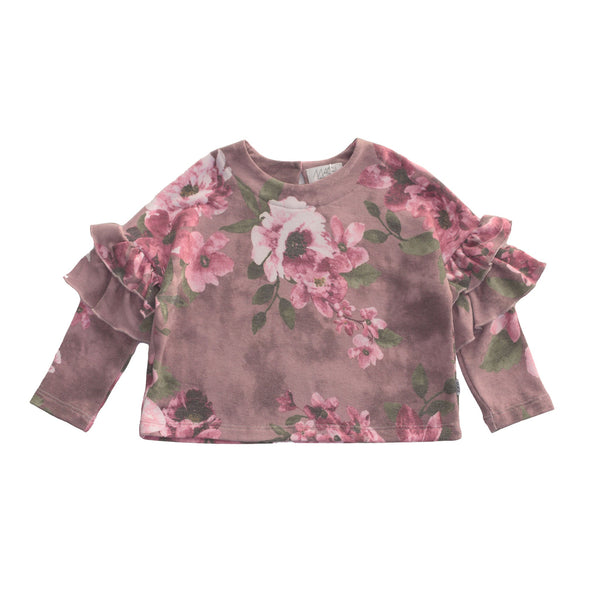 SWEATER IN LIGHT FLEECE WITH RUFFLES