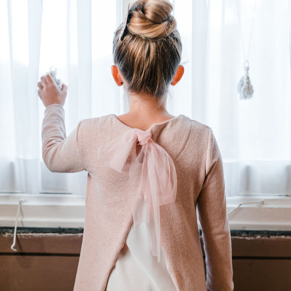 COMBINED SWEATER WARM COTTON AND GEORGETTE