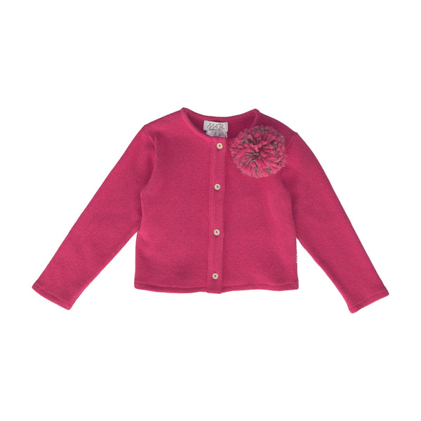 CARDIGAN WITH POM POM PIN