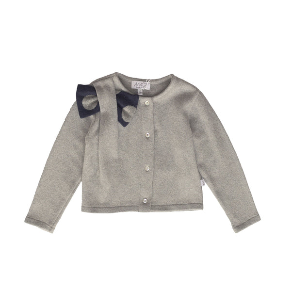 CARDIGAN WITH POLKA DOT BOW