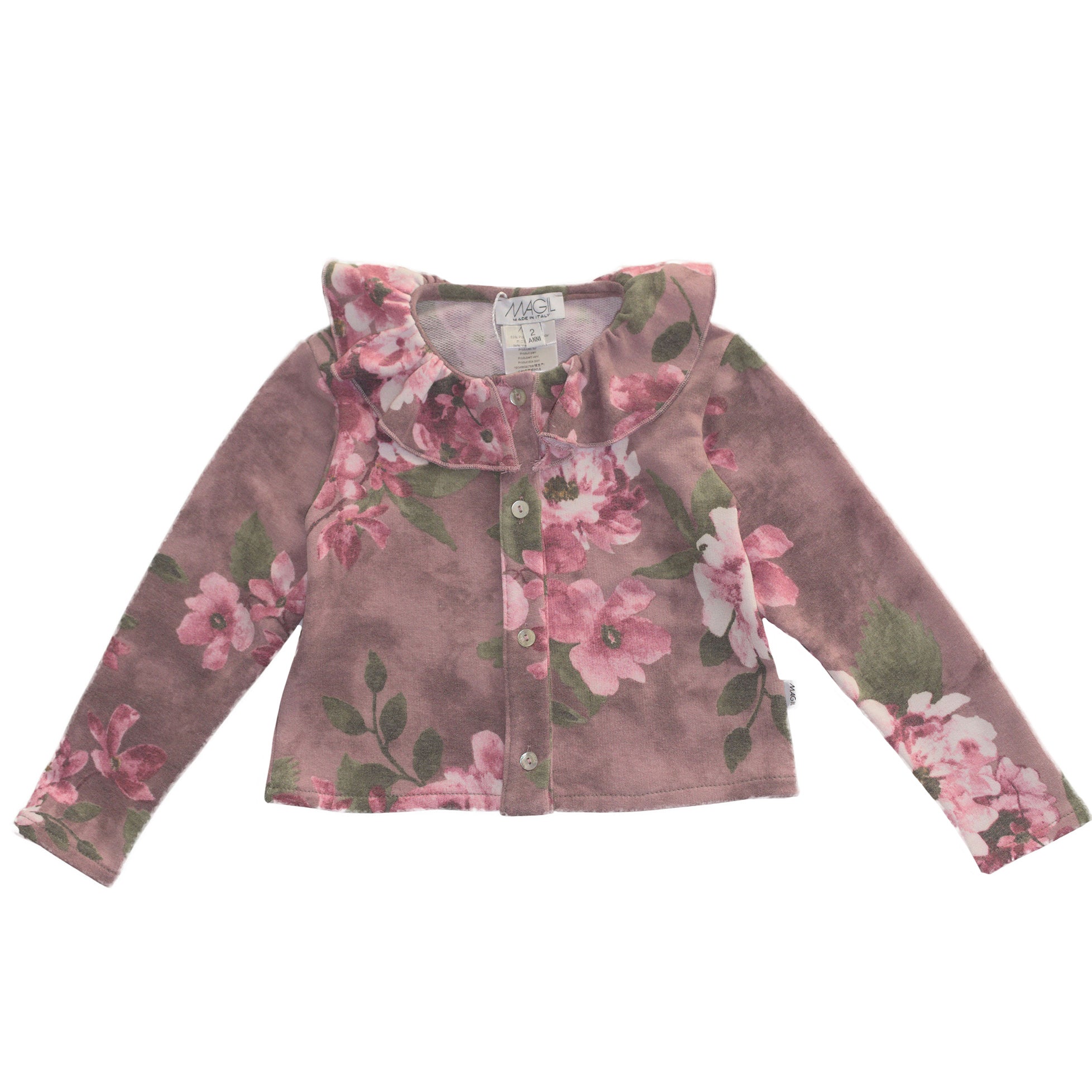 FLORAL FLEECE CARDIGAN