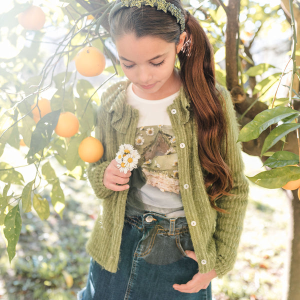 RIBBED SOFT FABRIC CARDIGAN