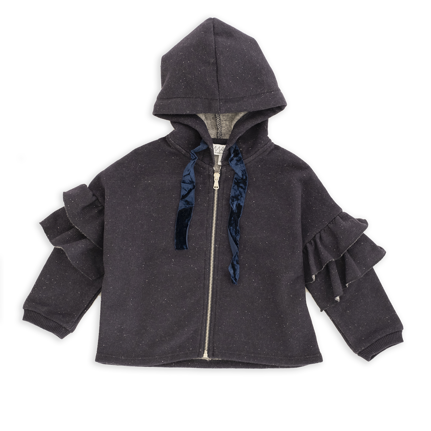 FELPA CON CAPPUCCIO DETTAGLIO FRAPPE