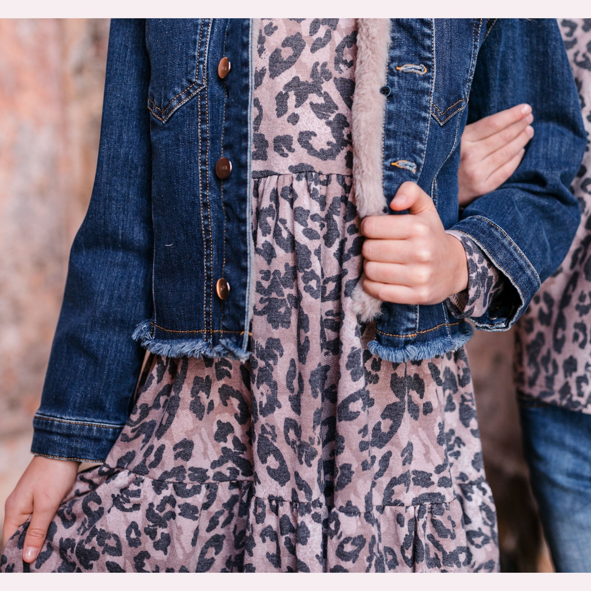 DENIM JACKET WITH FAUX FUR COLLAR DETAIL
