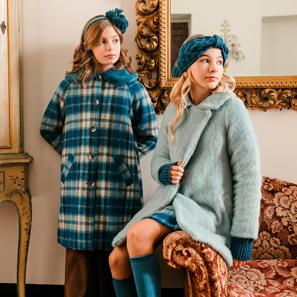 OVERSIZED COAT WITH CHECK PATTERN AND MAXI COLLAR