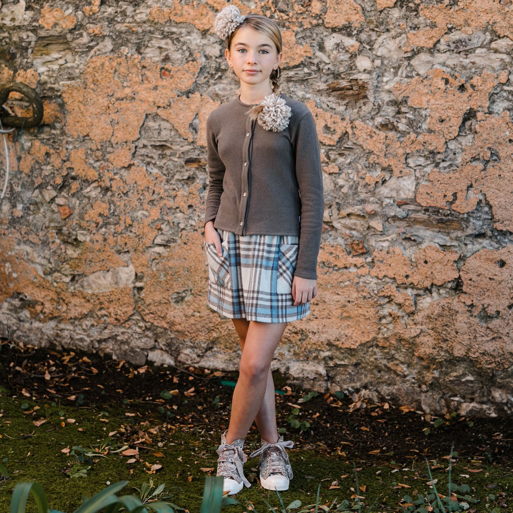 CHECKERED SKIRT WITH POCKETS