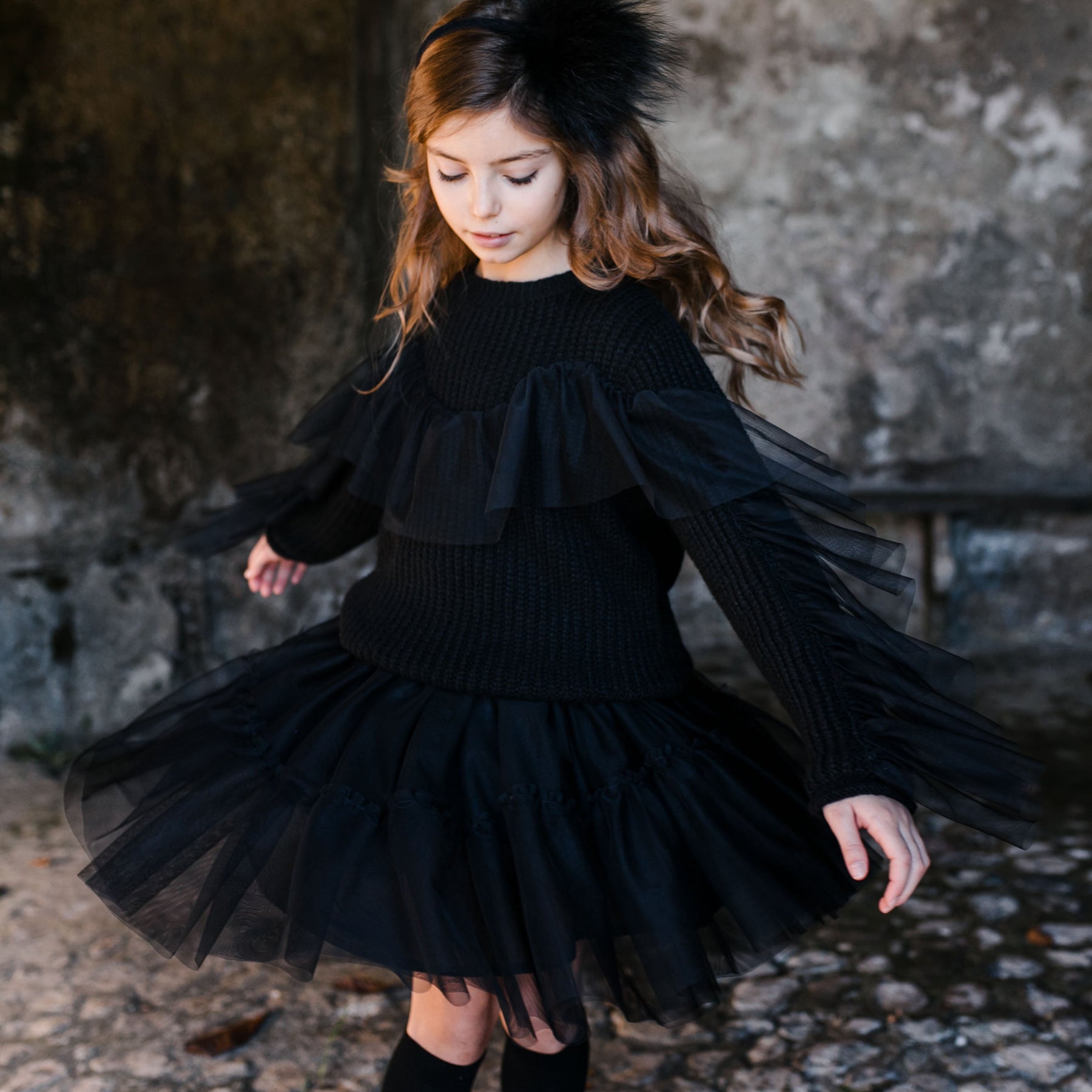MEERLAAGS TULLE ROK